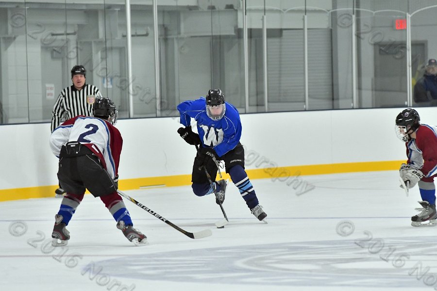 Wheaton College Men\'s Ice Hockey vs Middlesex Community College. - Photo By: KEITH NORDSTROM
